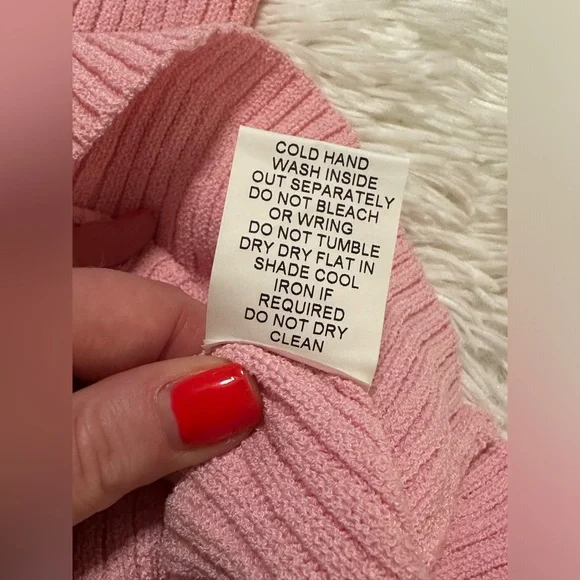 Princess Polly Pink Pember Off The Shoulder Knit Mini Dress Size M/L. NWT. - Picture 11 of 11